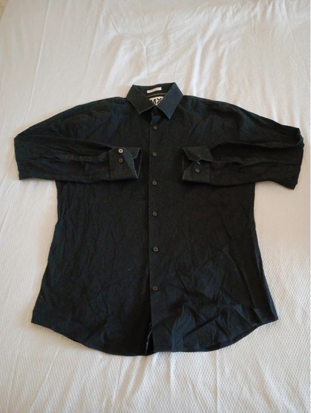 1MX Express Black men's shirt L (16-161/2)
